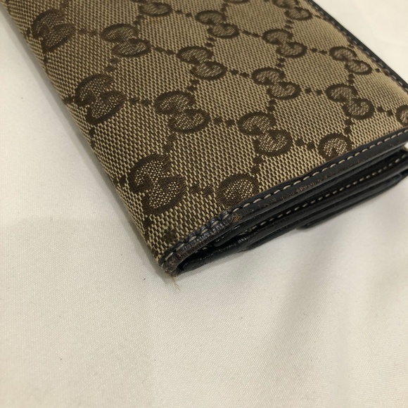 Gucci Brown GG Canvas Long Wallet Sku#84128 (gently used, pocket dirty) - Picture 15 of 15